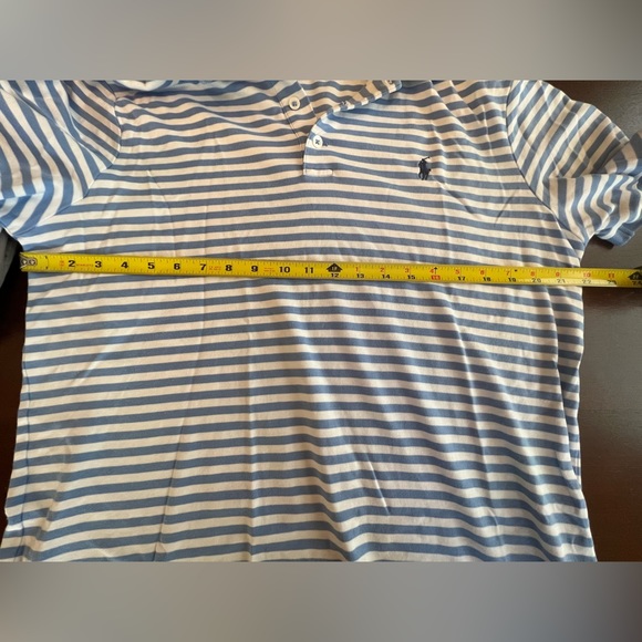 POLO Ralph Lauren Classic Fit light blue&white stripe verified LG shirt. - Picture 6 of 8